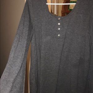 Navy Blue Bell bottom sleeved shirt